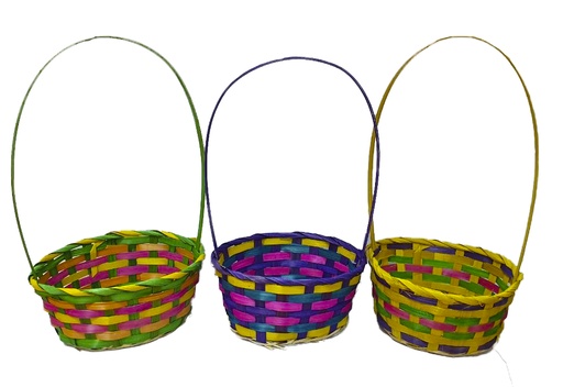 [XM001] Bamboo Easter Basket, 22cm