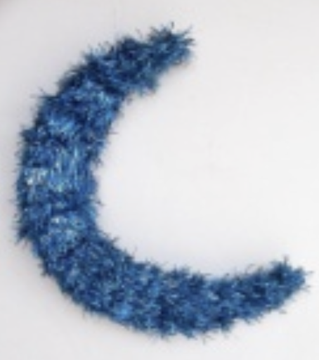 [RM112] Acrylic Open Tinsel Crescent, 30cm