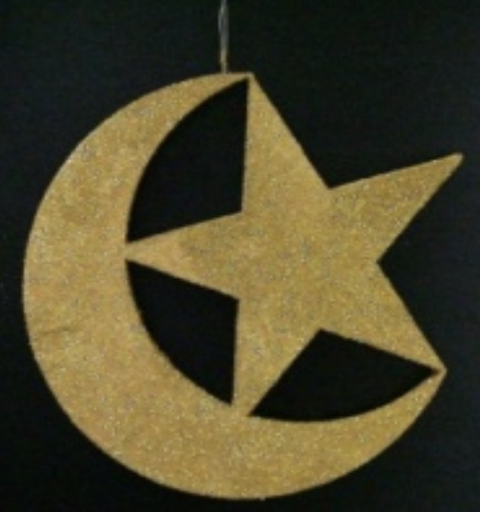 [RM120] Acrylic Crescent Star Hanger, 28cm