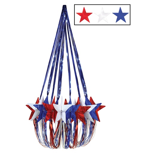 [54753-RWB] Star Chandelier, 90cm