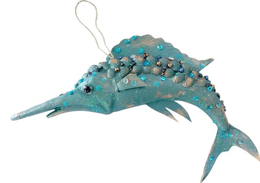 [EY199] Sequin Billfish Ornament, 31cm
