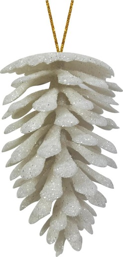 [EY215-W] Pinecone Glitter Taper, 11cm