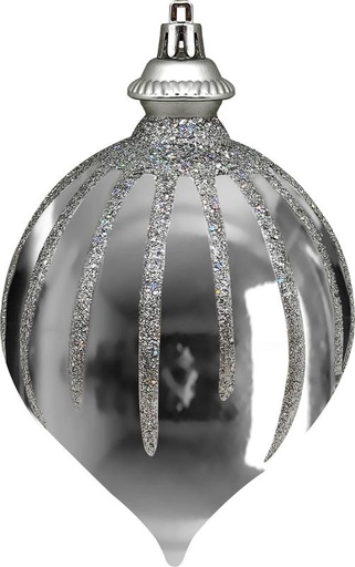 [GT047-S] Glittered Ribbed Drop, 15cm