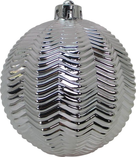 [JN118-S] Shiny Ridged Bauble, 12cm