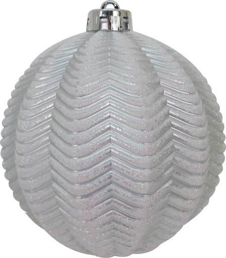 [JN119-S] Matte Ridged Bauble, 12cm