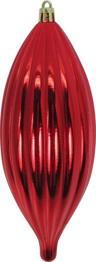 [JN121-R] Ribbed Teardrop Ornament, 17cm