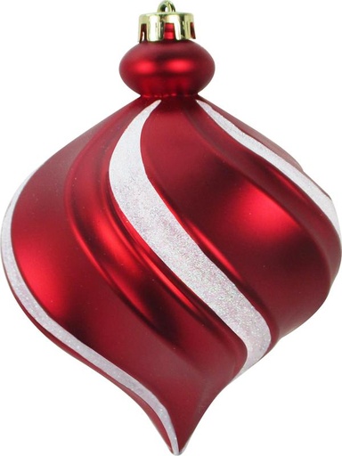 [JN126-R] Twisted Stripe Glittered Onion, 20cm