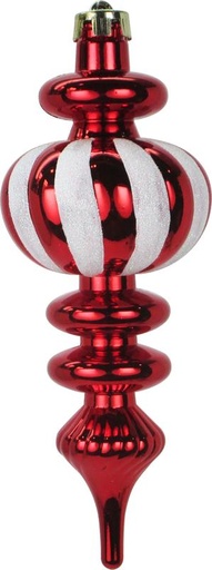 [JN127-R] Glitter Stripe Finial, 23cm