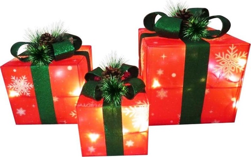[OM085] Gift Box Snowflake Topper Set, 15-25cm
