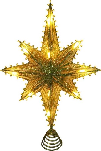 [OM090] Light-Up Star Tree Topper, 33cm