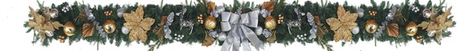 [REF238] Decorated Garland Centre Bow, 9' x 10"
