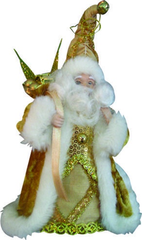 [THS1306-GD] Santa Ornament Braided Robe, 15cm