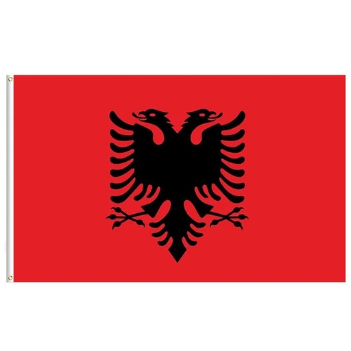 [LN001-AL] Albania Polyester Flag, 90cm