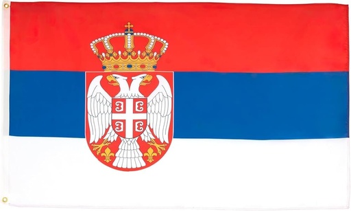 [LN001-SE] Serbia Polyester Flag, 90cm
