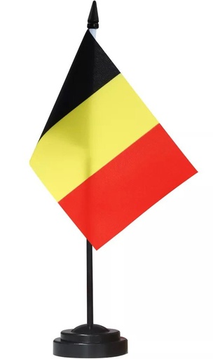 [LN004-BE] Belgium Table Flag, 21cm