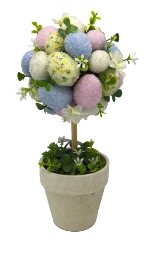 [SA096] Egg Topiary Pot, 30cm