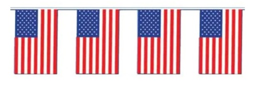 [WC004-US] USA Flag Bunting, 8m