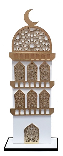 [RM215] Wooden Mosque Centerpiece, 31cm