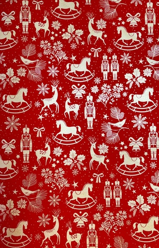 [LI056] Printed Gift Wrap Nutcracker Woodland, 10m