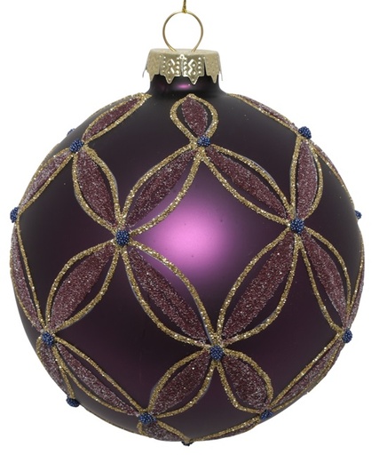 [DS011] Glass Ball Quatrefoil Jewel, 10cm