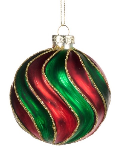 [GW015-A] Swirl Glass Ornament, 8cm
