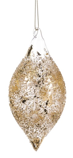 [GW025-B] Textured Glass Ornaments, 12cm
