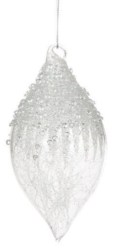 [GW029-B] Textured Glass Ornament, 12cm