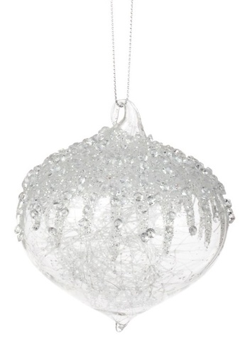 [GW029-C] Textured Glass Ornament, 6cm