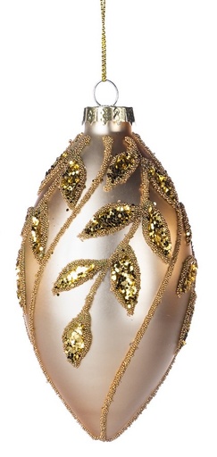 [GW030-B] Studded Leaf Glass, 12cm
