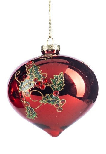[GW034-C] Holly Berry Glass, 7.5cm