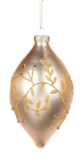 [GW036-B] Glittered Vine Glass, 15cm