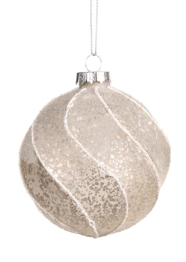 [GW040-A] Swirl Glass Ornament, 8cm