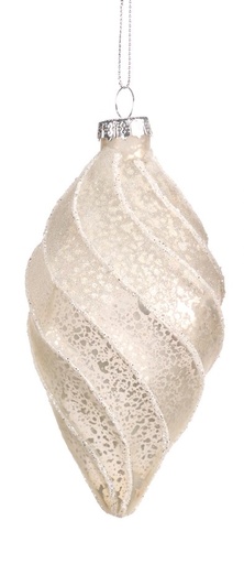 [GW040-B] Swirl Glass Ornament, 12cm