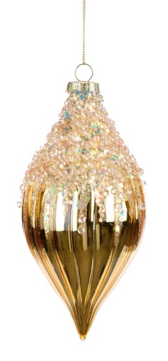 [GW042-B] Studded Fluted Glass, 12cm