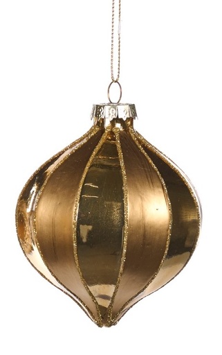 [GW043-C] Striped Glass Bauble, 6cm