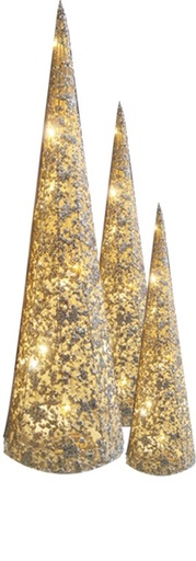 [OM099] Illuminated Fiber Cone Trees, 35-60cm