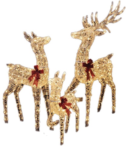 [EV043] Light-Up 3D Deer Family, 1.3m