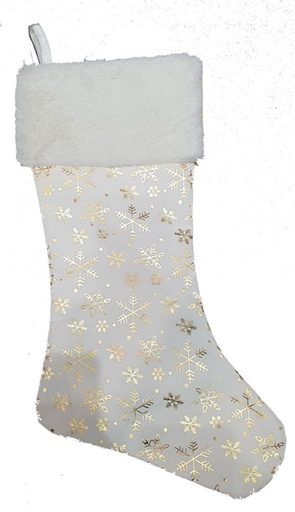 [SH017] Satin Snowflake Stocking, 40cm
