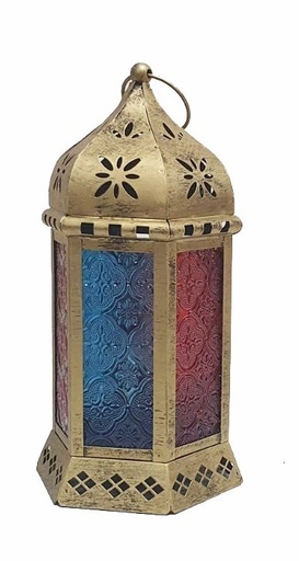[ZJ013-M] Arabesque Panel Lantern, 27cm