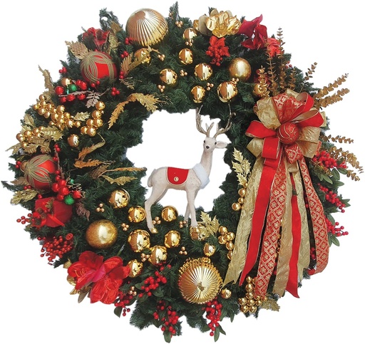 [REF268] Decorated Wreath, 60"