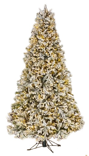 Pre-Lit Flocked Tree