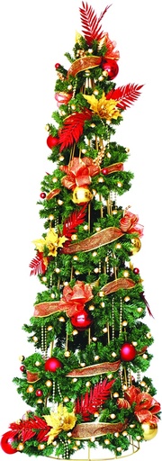Decorated Metal Cone Tree
