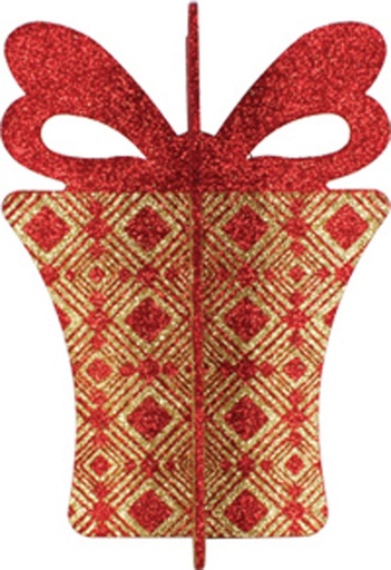 Glittered Slotted 3D Gift Box