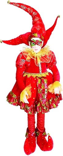 Standing Jester Masked Brocade