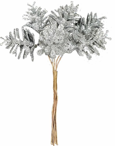 Glittered Pinecones Stalk, 3.5cm