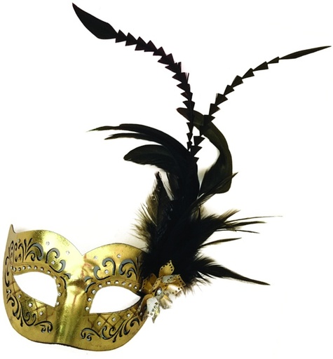 Feather Mask Zigzag Quill Plume