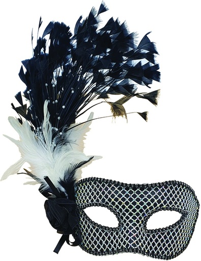 Feather Mask Lattice Pearl Plume