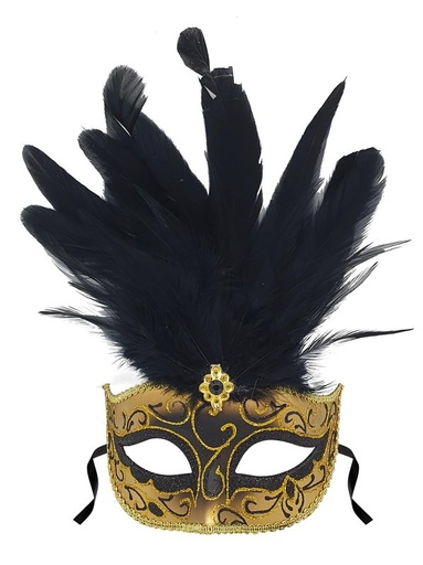 Feather Mask Floral Crest Plume