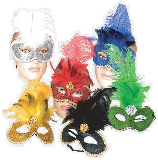 Glittered Feather Mask