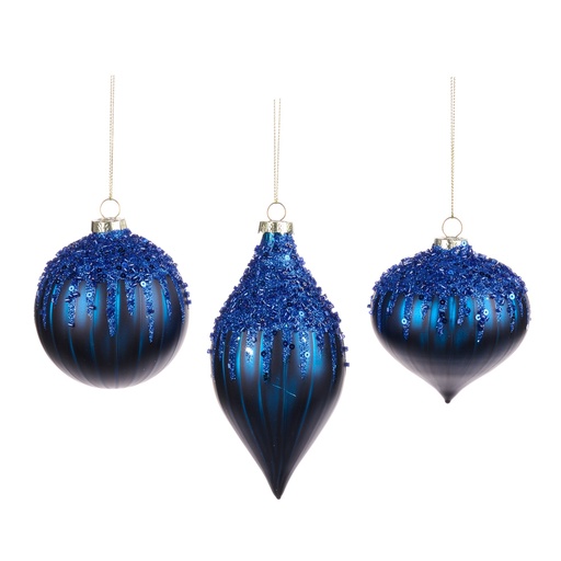 [GW017] Sequined Glass Icicle Drip Set, 8-12cm